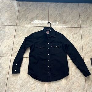 NWOT Levi's Black Casual Button Down Shirt